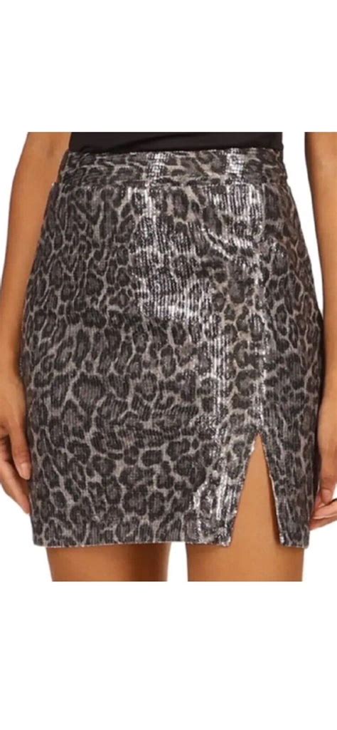 michael michael kors sequined animal-print skirt|Michael Kors Sequined Animal.